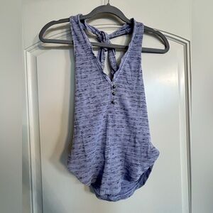Anthropologie Lavender Tank Top with neck tie